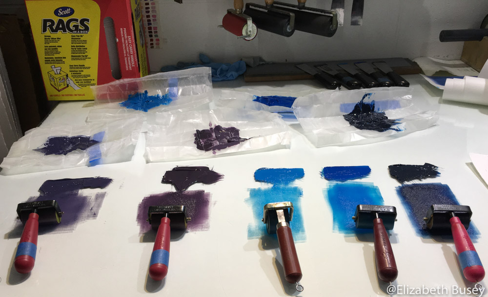 sample inks and brayers