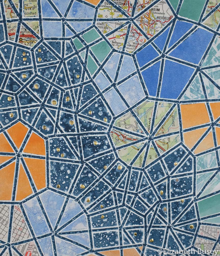 Detail of geometric collage
